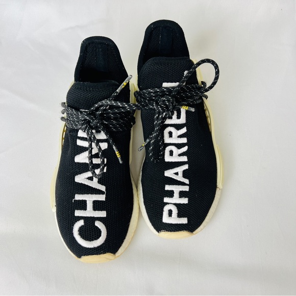 Adidas Human Race NMD Pharrell x Chanel Black Sneakers Shoes - Picture 3 of 13